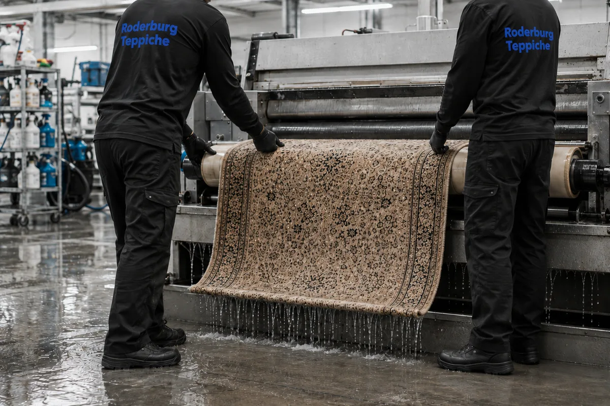 Druckpressen bei der Teppichreinigung in Mönchengladbach
